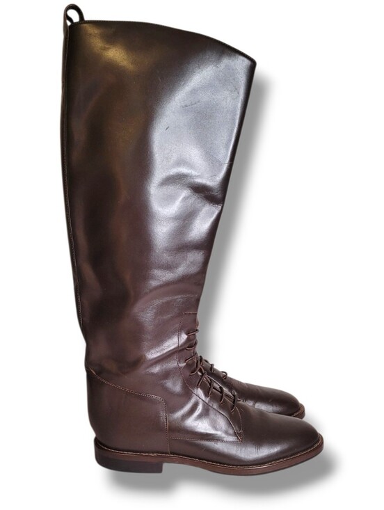 Nine West Shoes - Nine West Majesta Brown Leather Riding Boots Size 7.5